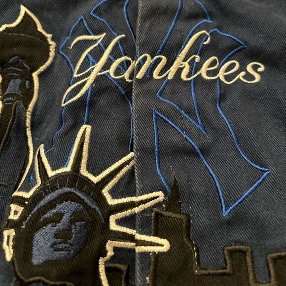 New York Yankees Vintage Moto Bomber Jacket Embroidered RARE - Picture 4 of 9